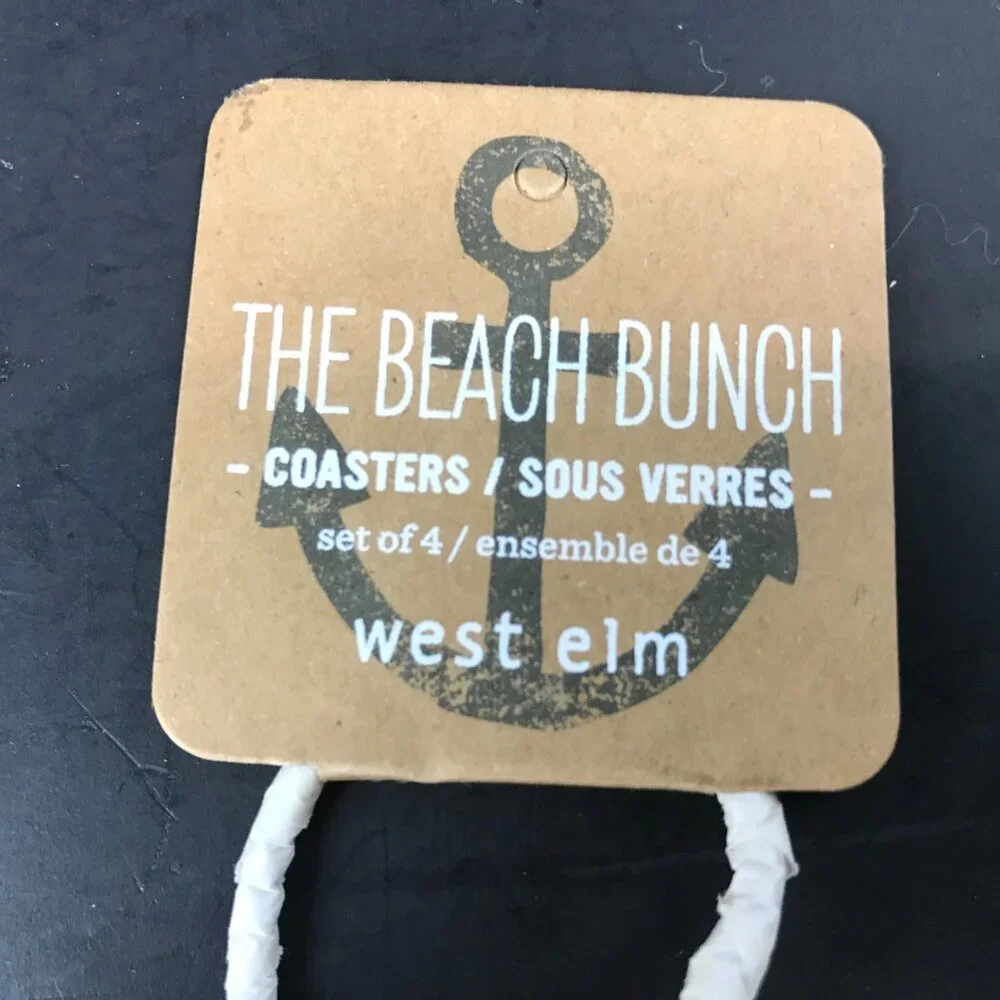 West Elm, NWT leather coasters
